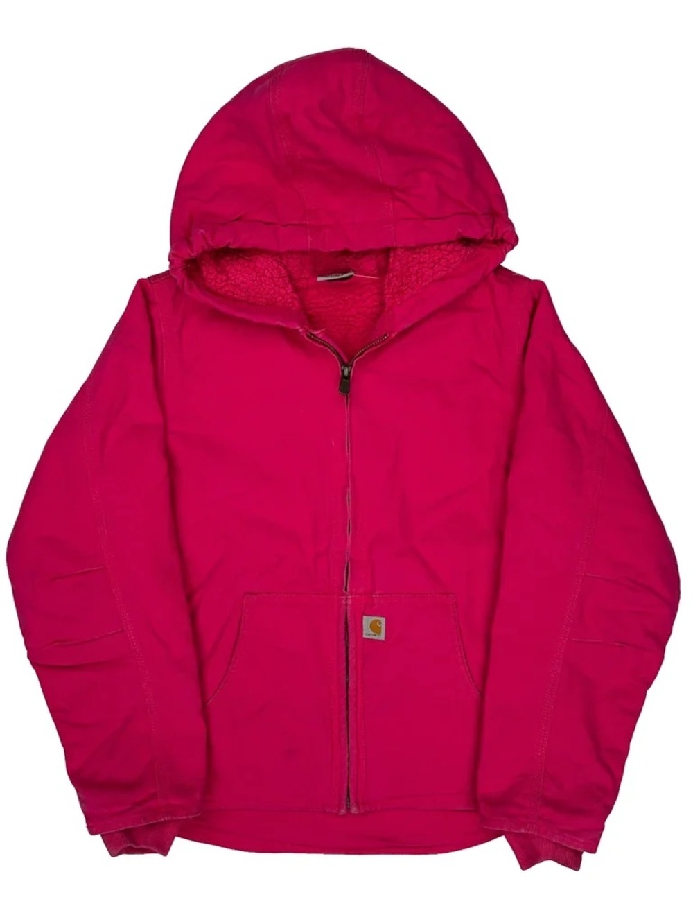 Carhartt Canvas Sherpa-Lined Hooded Size 10-12 Medium